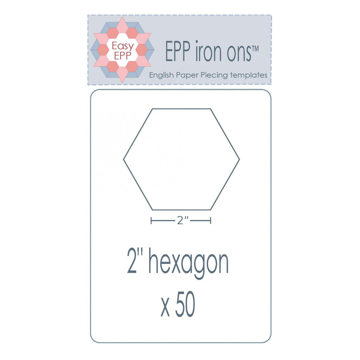 EPP Iron Ons-2” Hexagons