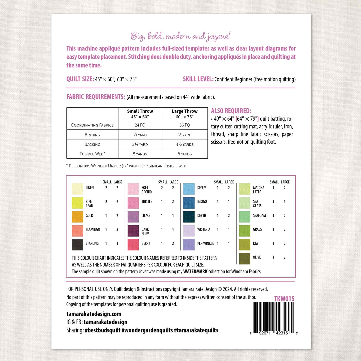 Best Buds Quilt Pattern