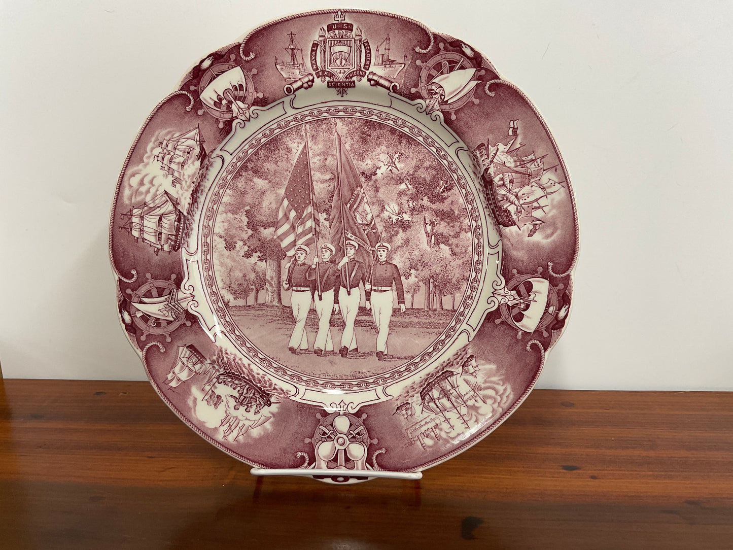 Wedgewood U.S. Naval Academy Plate-Mulberry