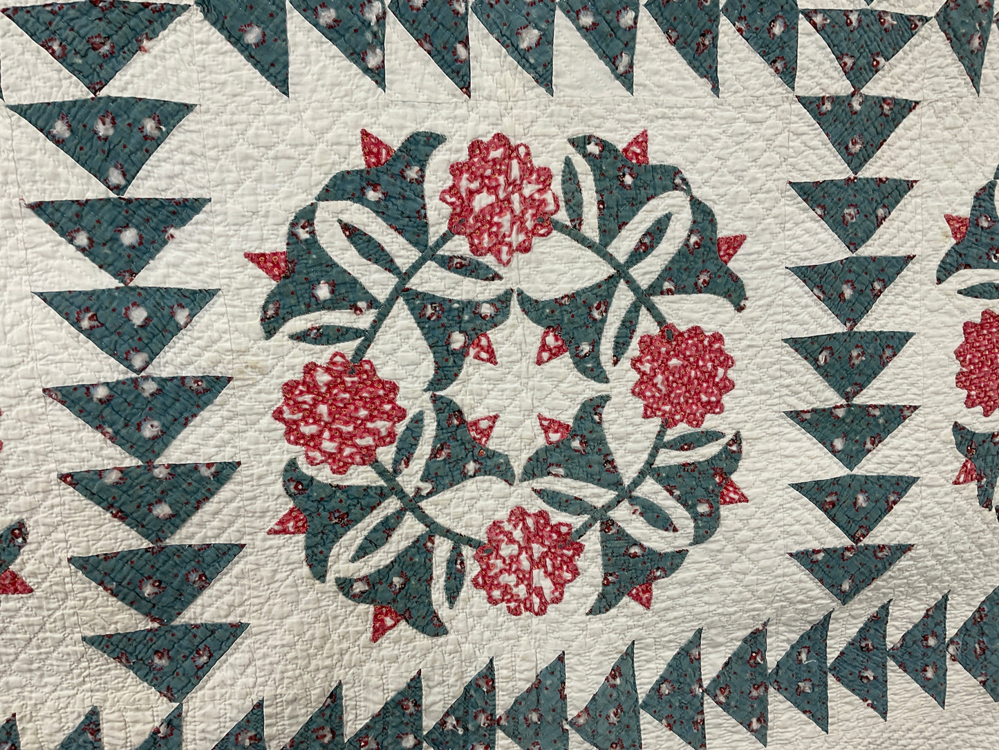 Antique Tulip Applique Quilt