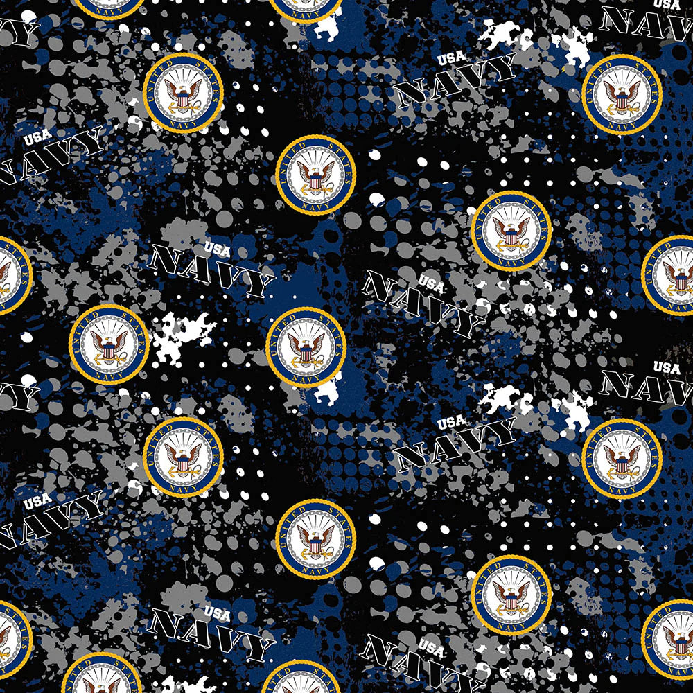 Military Navy Abstract Geo Logo A/O Cotton