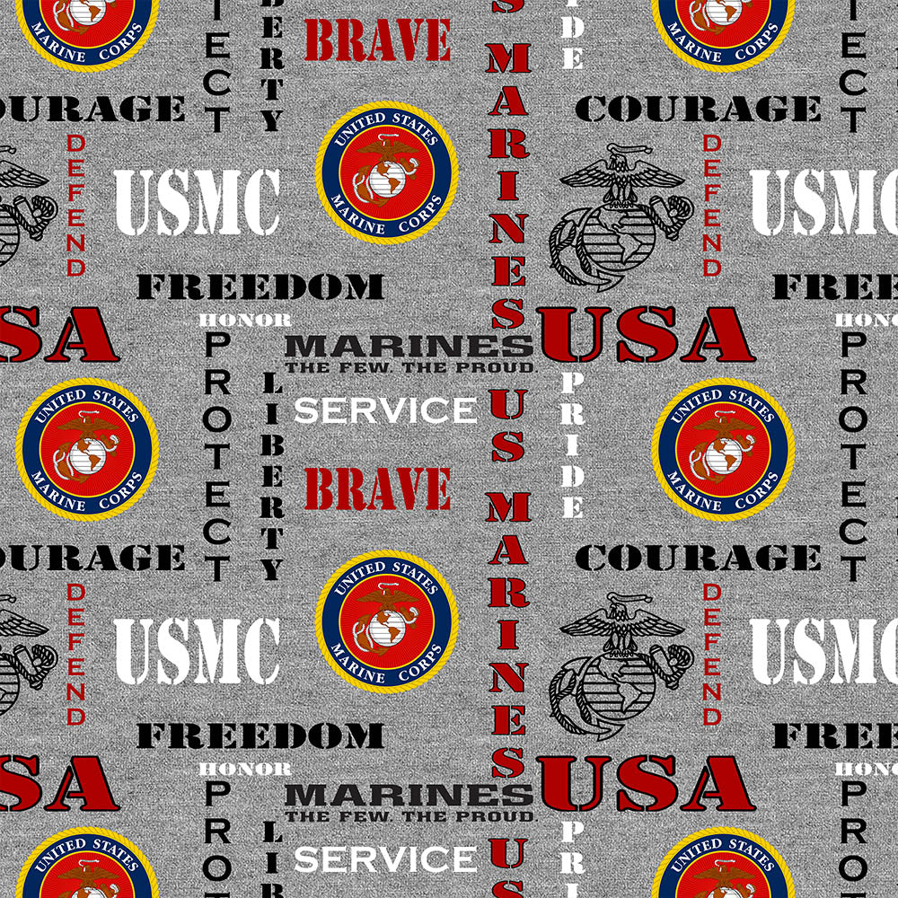 Military Marines Heather Print Logo A/O
