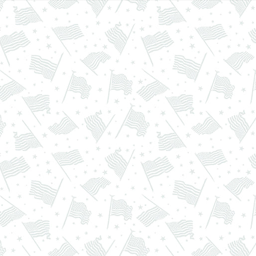 American Flags White By KANVAS STUDIO