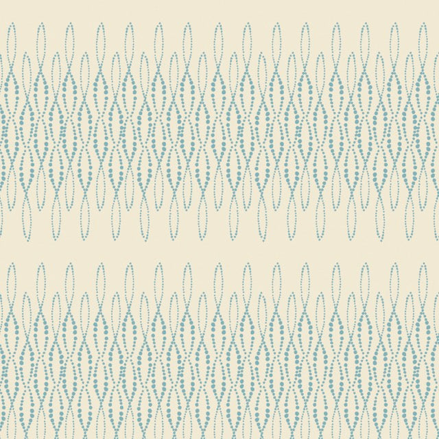 Modern Vintage:Treasure- Loopy Lace Aqua / Natural