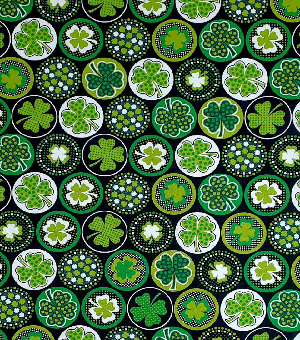 Shamrocks with Dots Black St. Patrick's Day