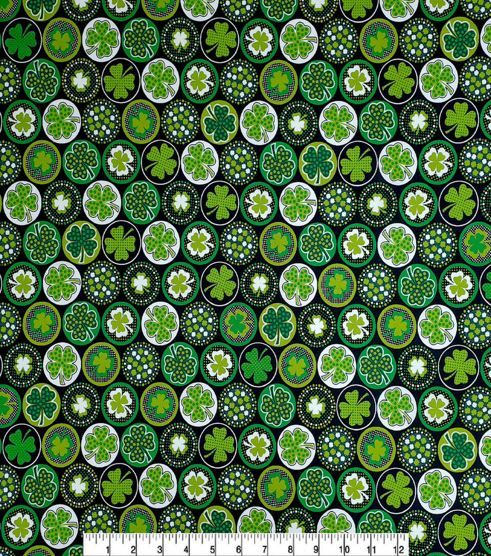 Shamrocks with Dots Black St. Patrick's Day
