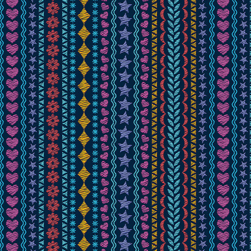 Deco Stitches Navy