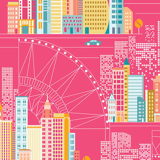 Cityscape Day City Cerise