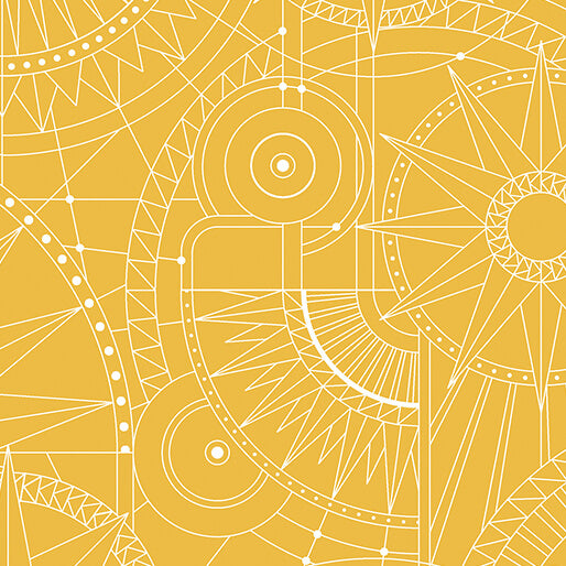 Cityscape Day Blueprint Gold