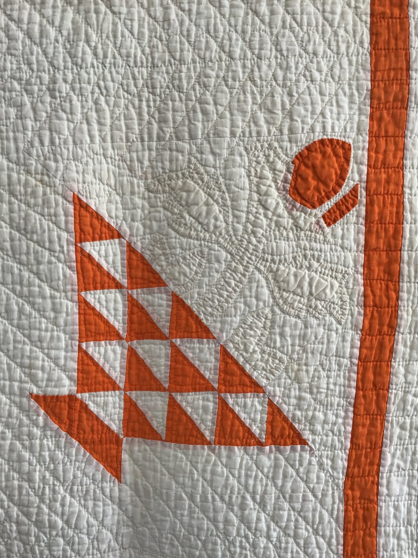 Vintage Orange Basket Quilt