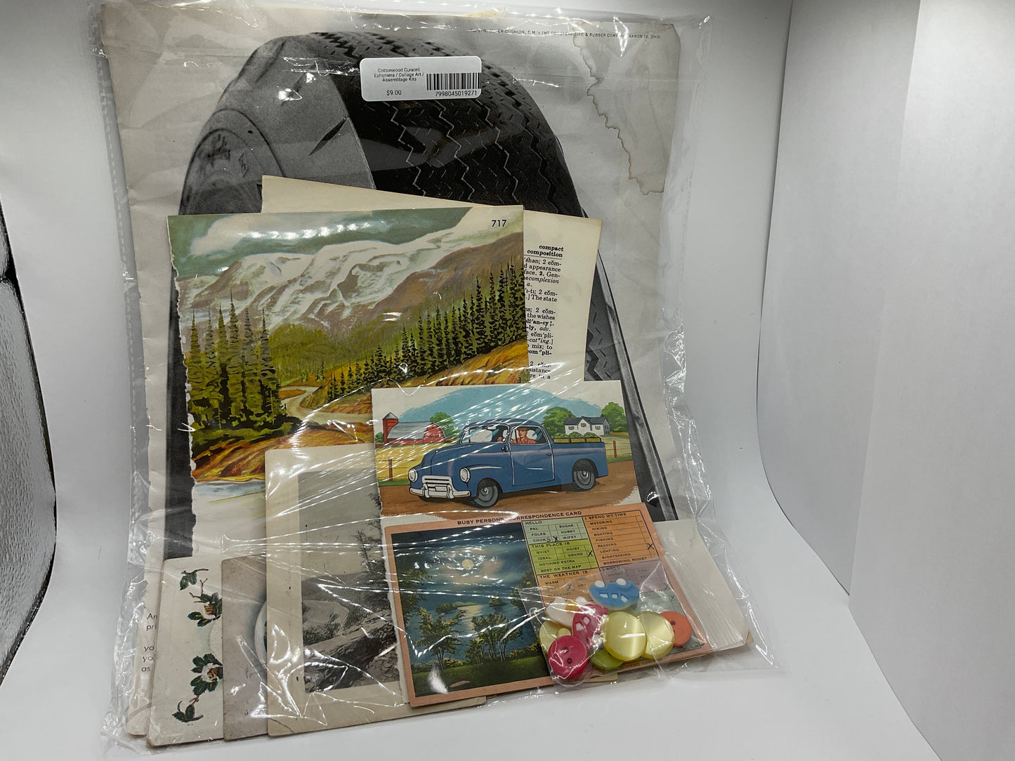 Cottonwood Curated Ephemera / Collage Art / Assemblage Kits (Mystery Pack)