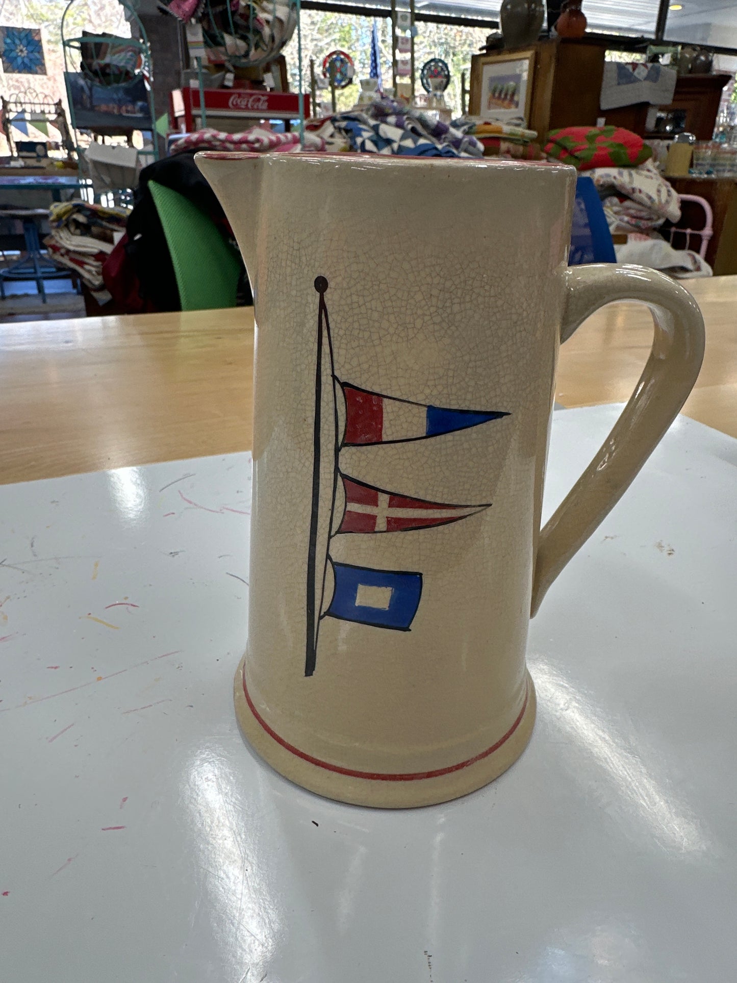Antique Yacht Club Pennant Pitcher