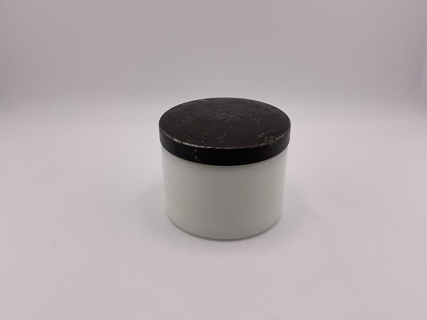 Antique milk glass jar