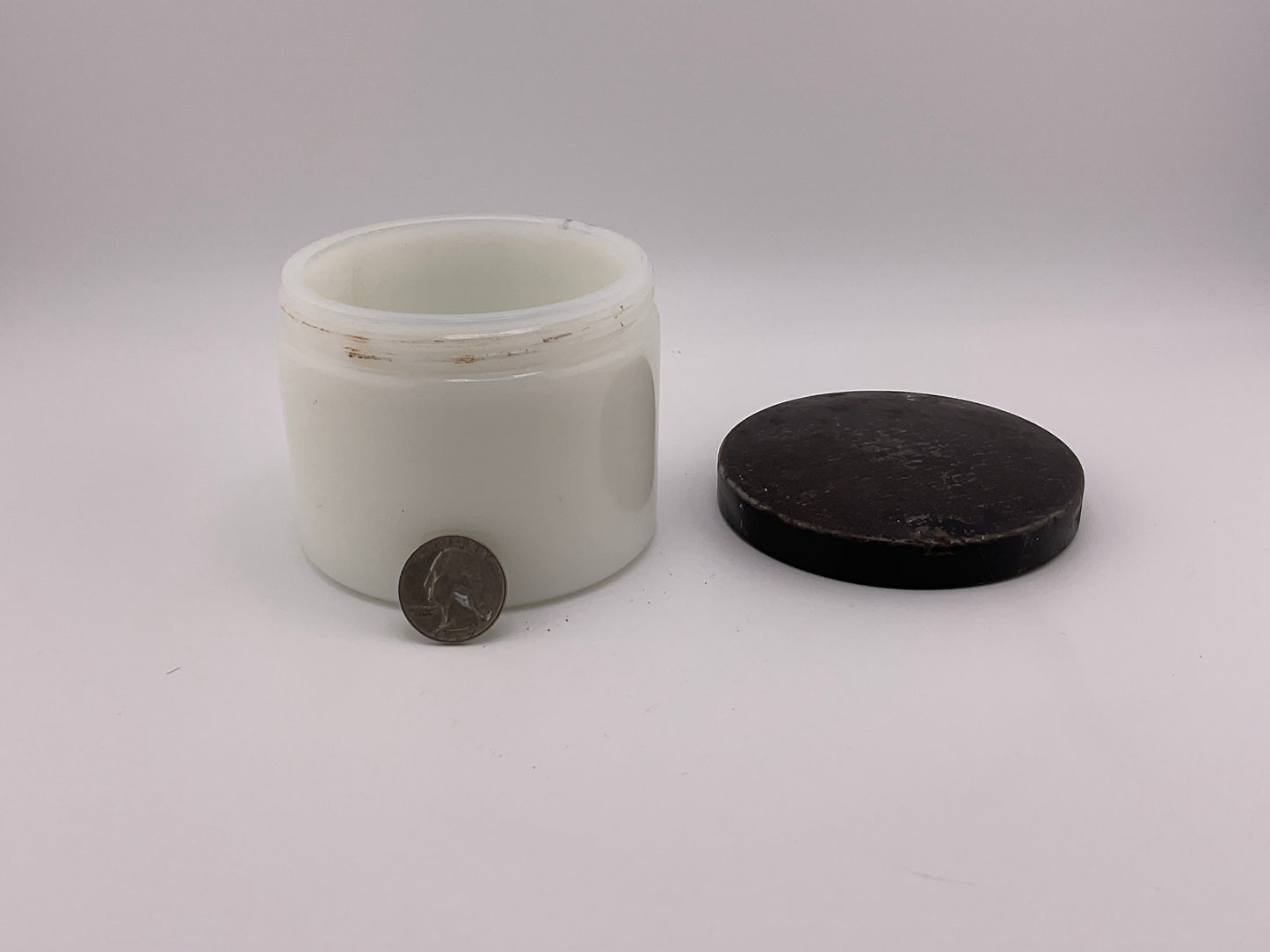 Antique milk glass jar