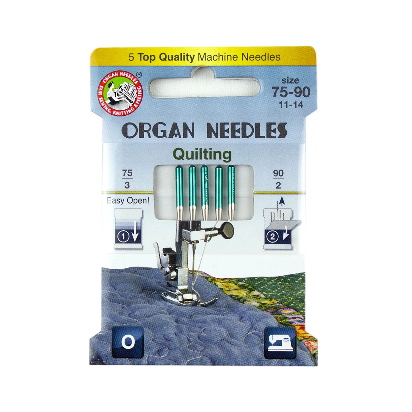 Organ Machine Needles - Quilting (75/90)