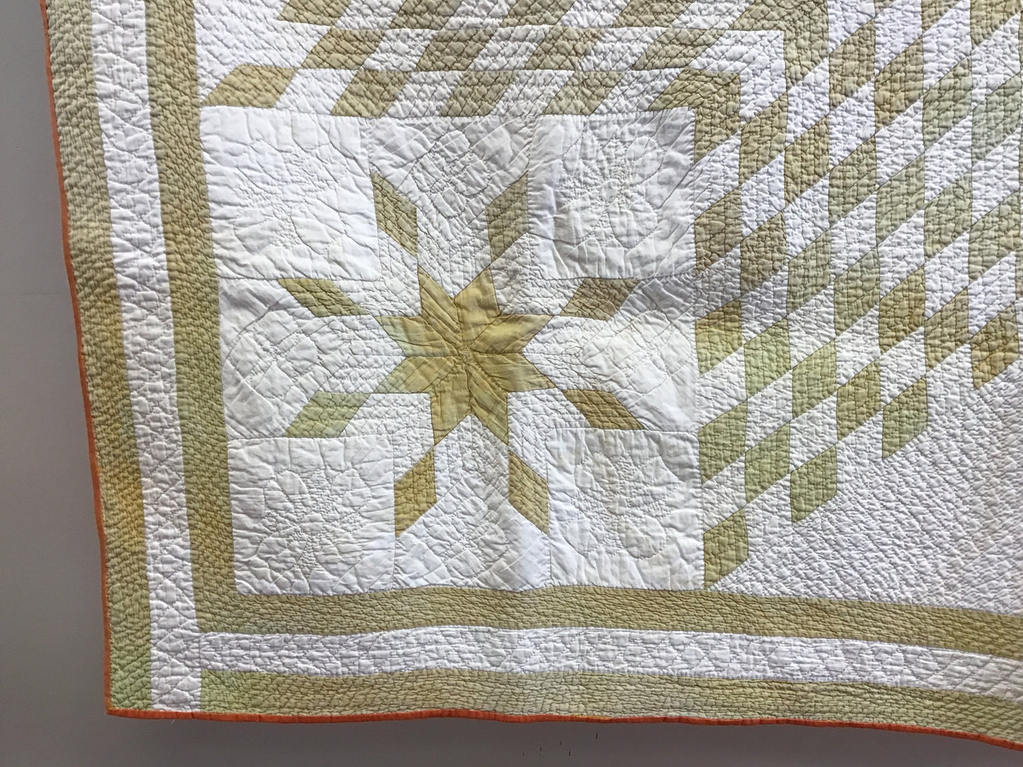 Antique Faded Star Quilt 67”x67”