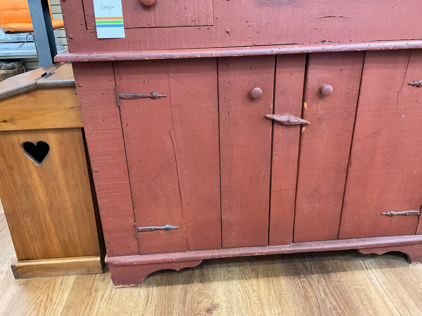Antique Red Dry Sink