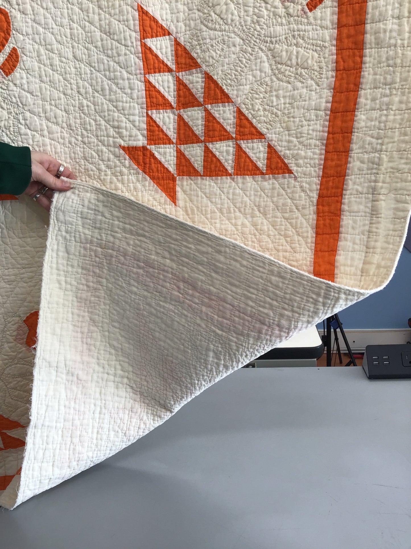 Vintage Orange Basket Quilt