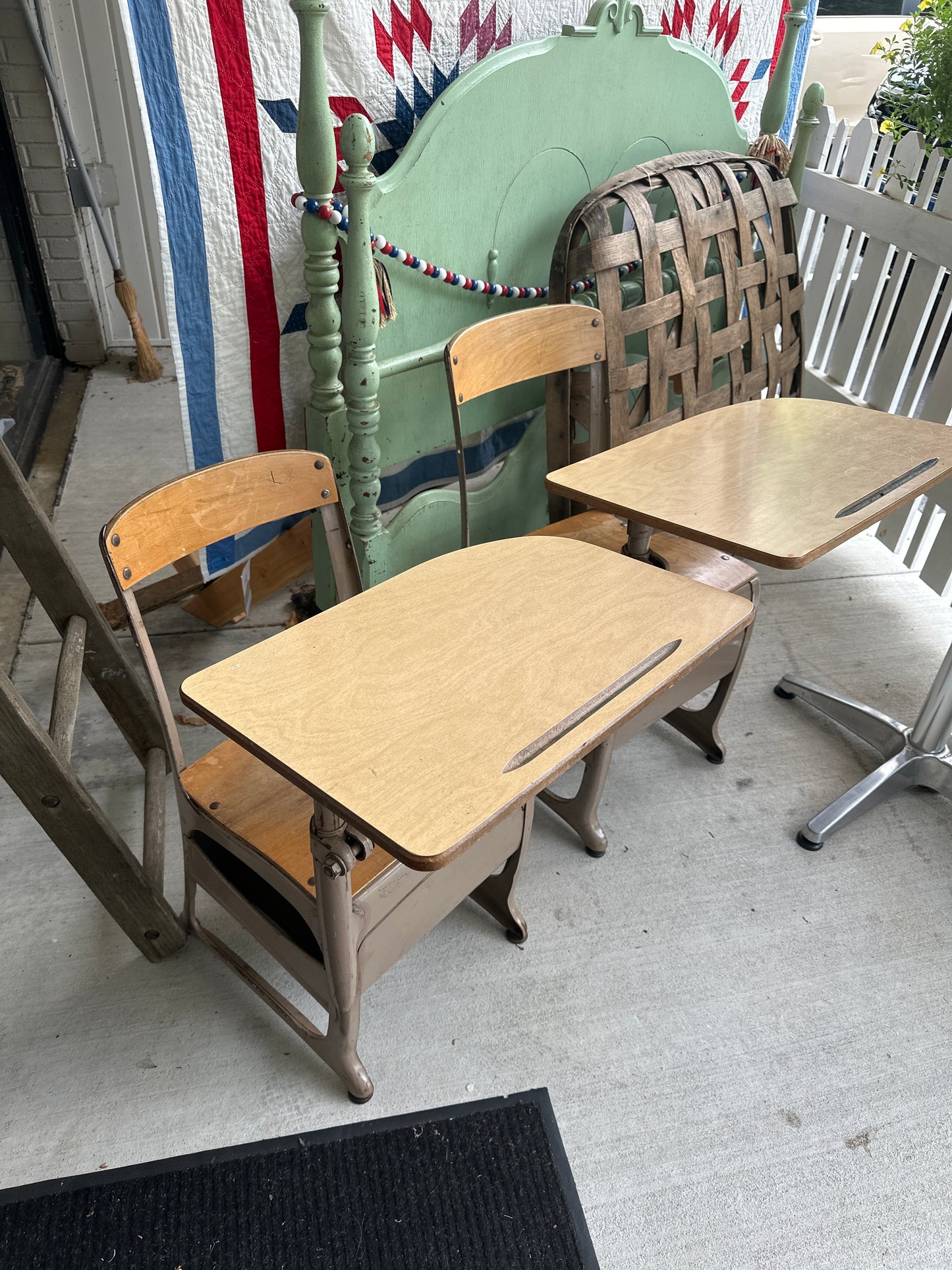 Vintage school desk