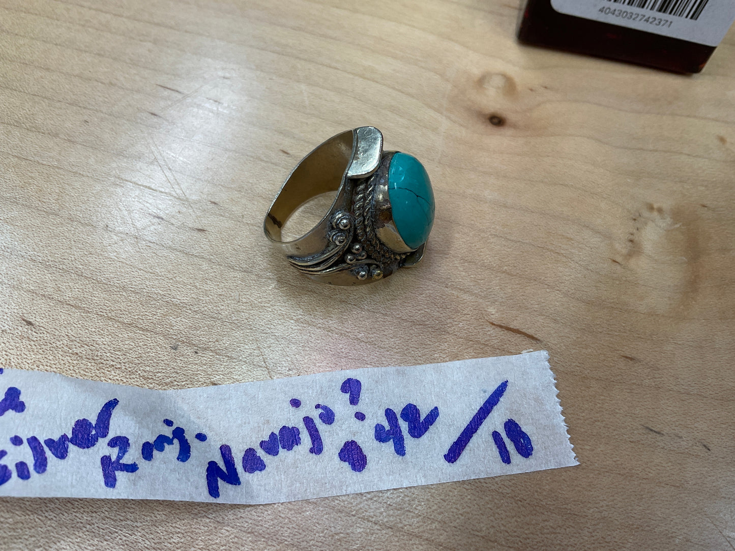 Turquoise Silver Ring (Navajo?)