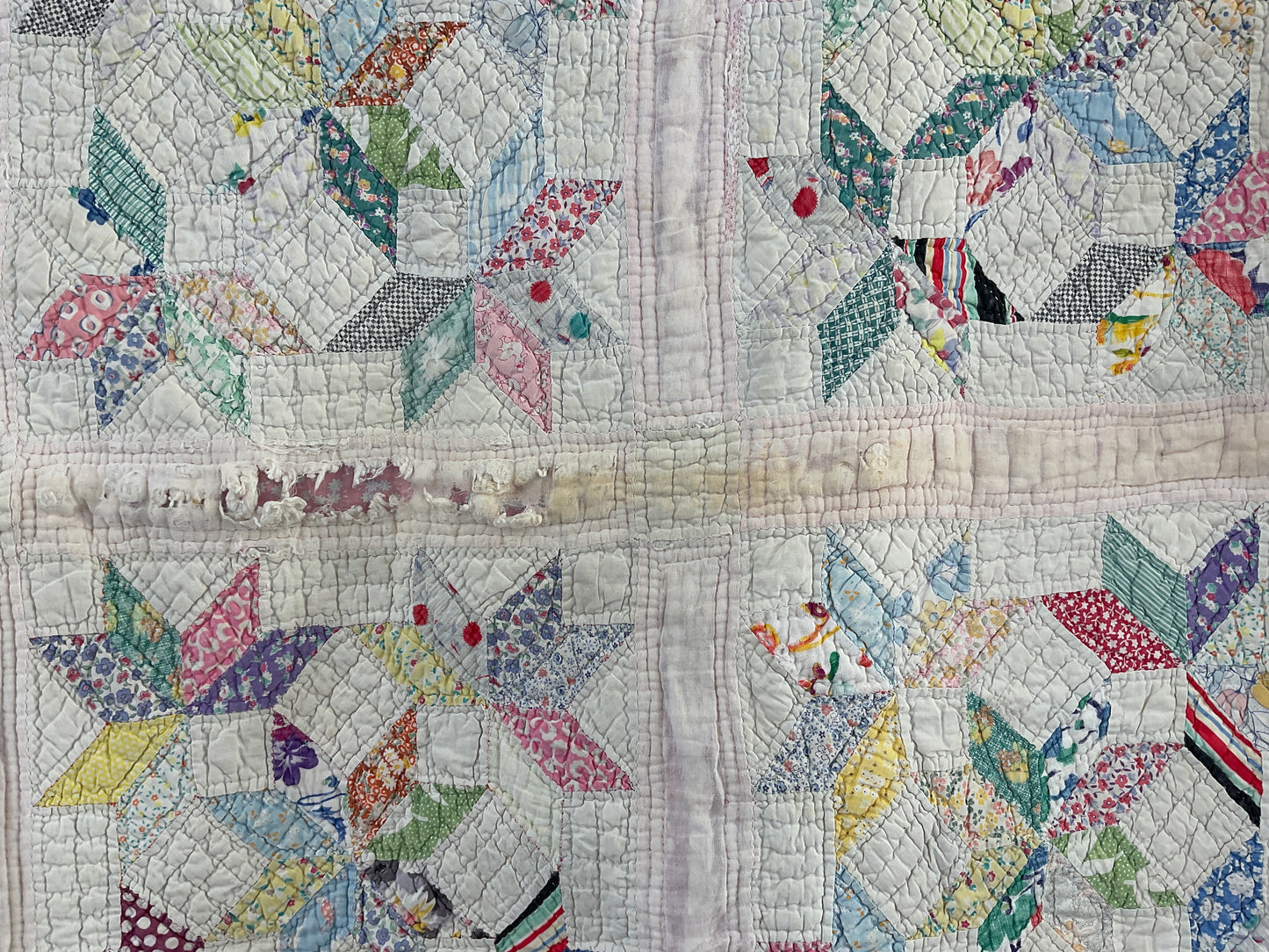 Antique Lemoyne Star 1930s quilt