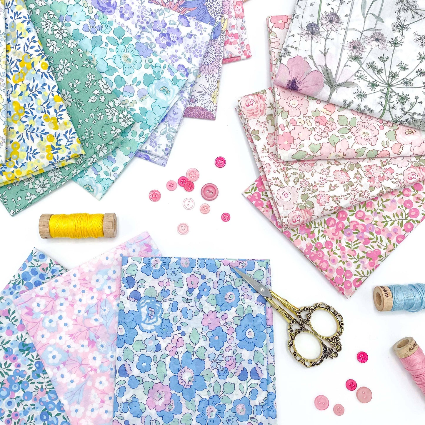Exclusive Liberty Tana Lawn Fabric Felicite Sherbet
