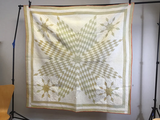 Antique Faded Star Quilt 67”x67”