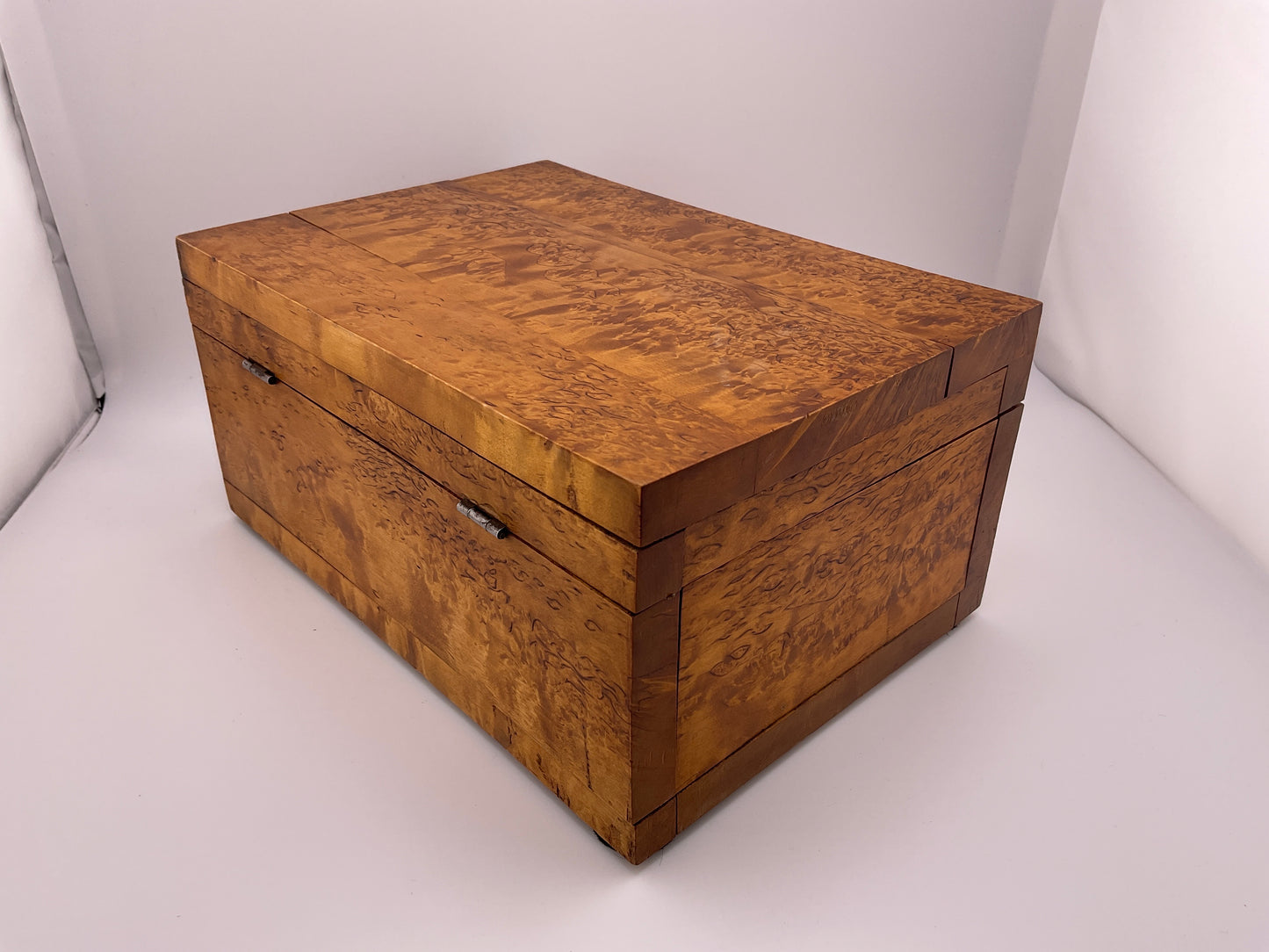 Vintage curly maple document box