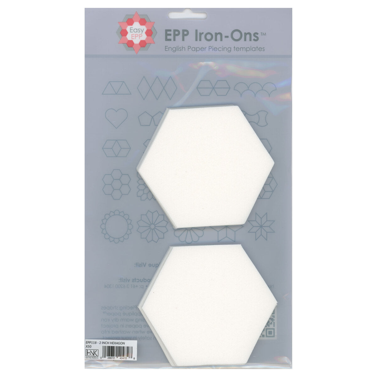 EPP Iron Ons-2” Hexagons
