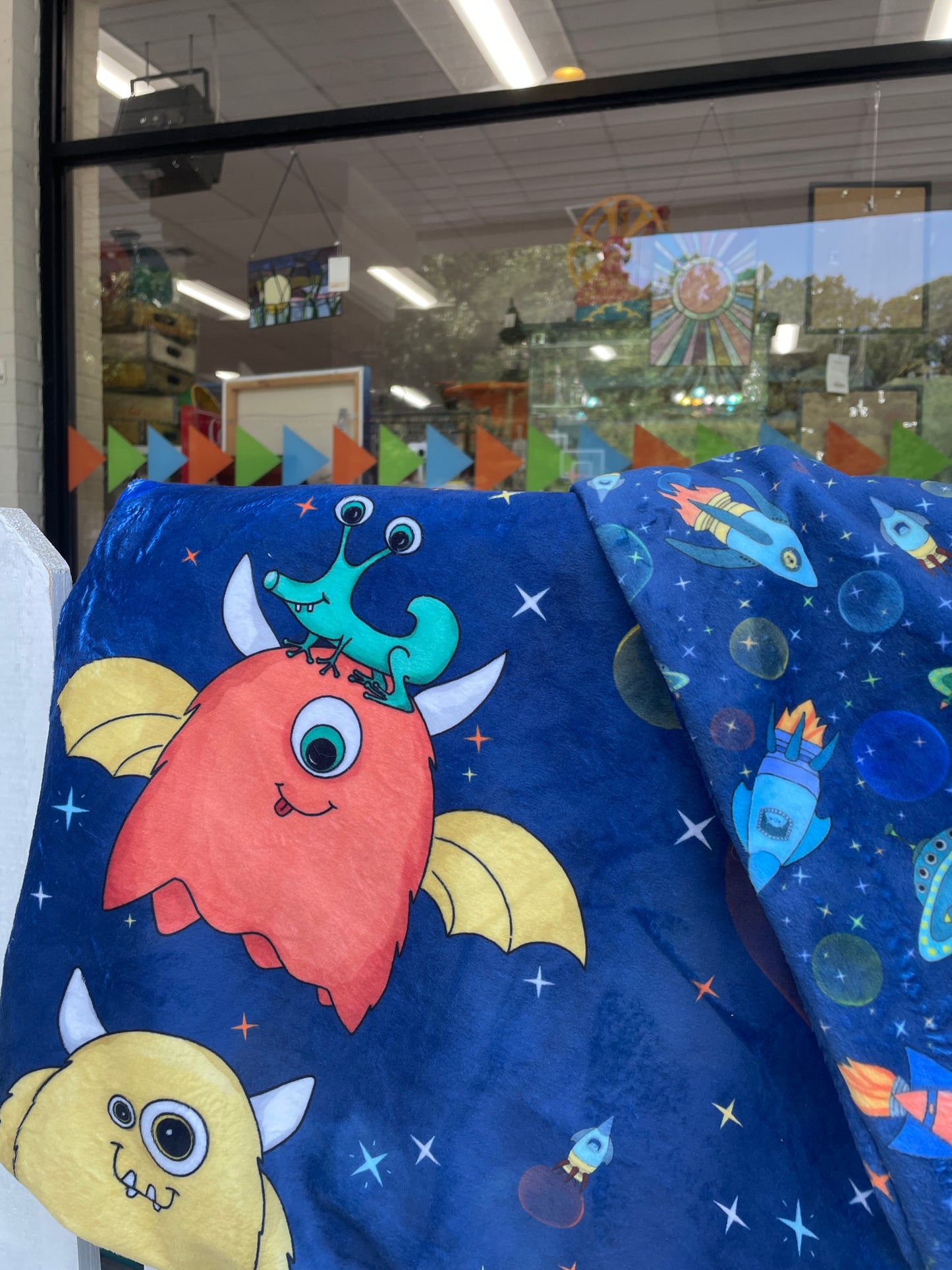 Space Monsters Minky Quilt Kit