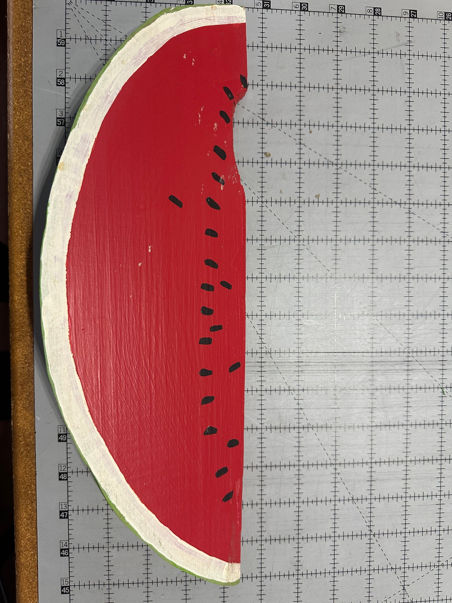 Folk art carved watermelon