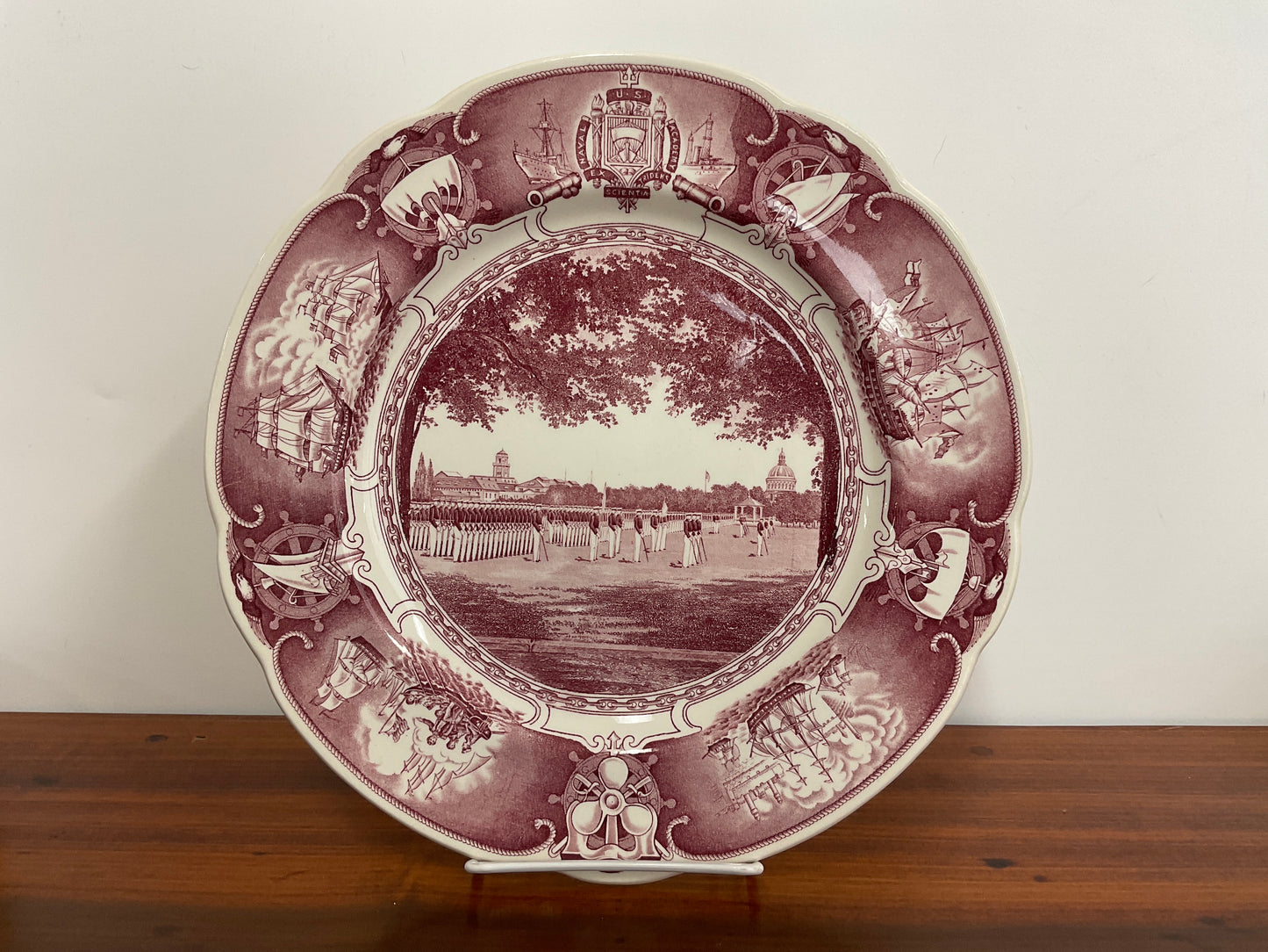 Wedgewood U.S. Naval Academy Plate-Mulberry