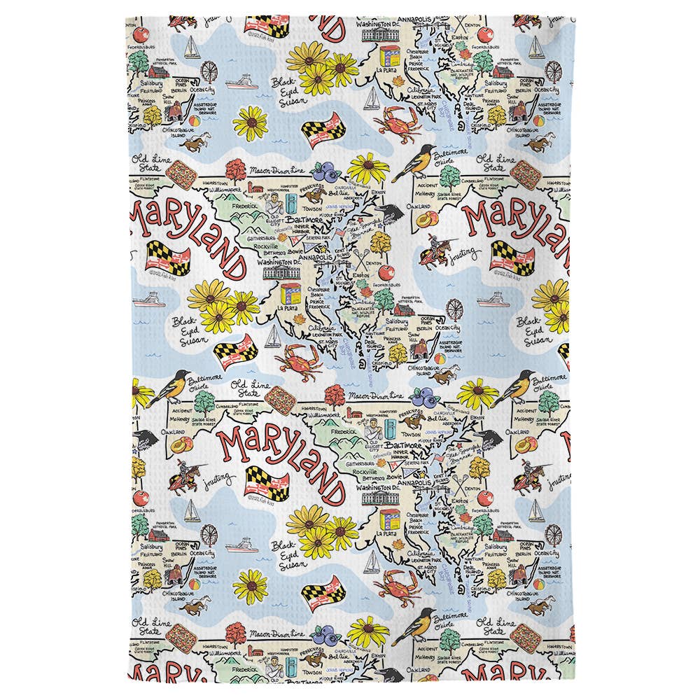 Fishkiss Maryland Tea Towel