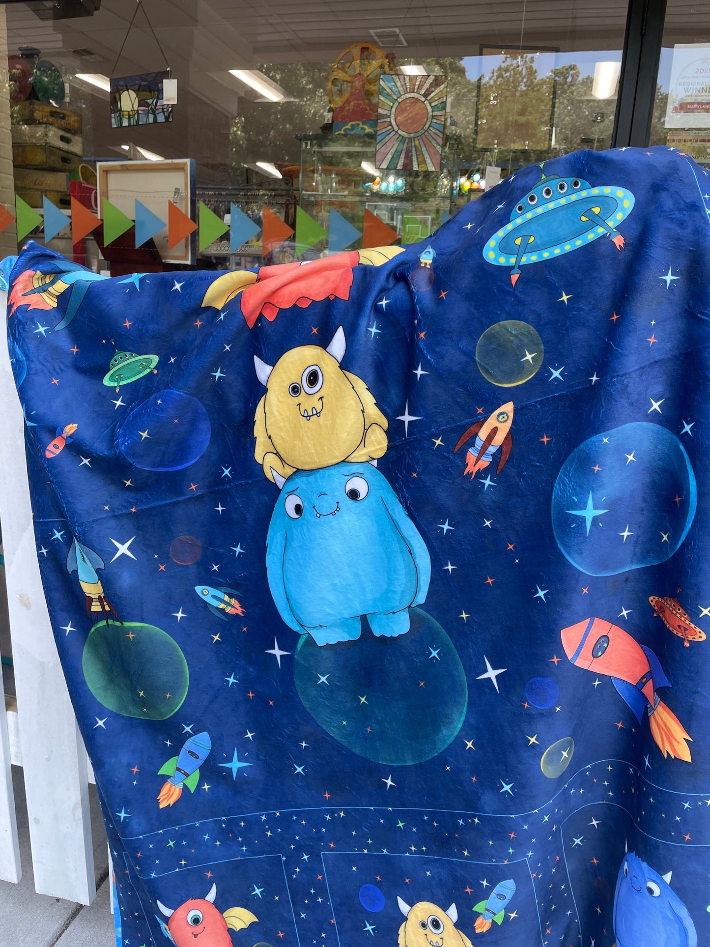 Space Monsters Minky Quilt Kit