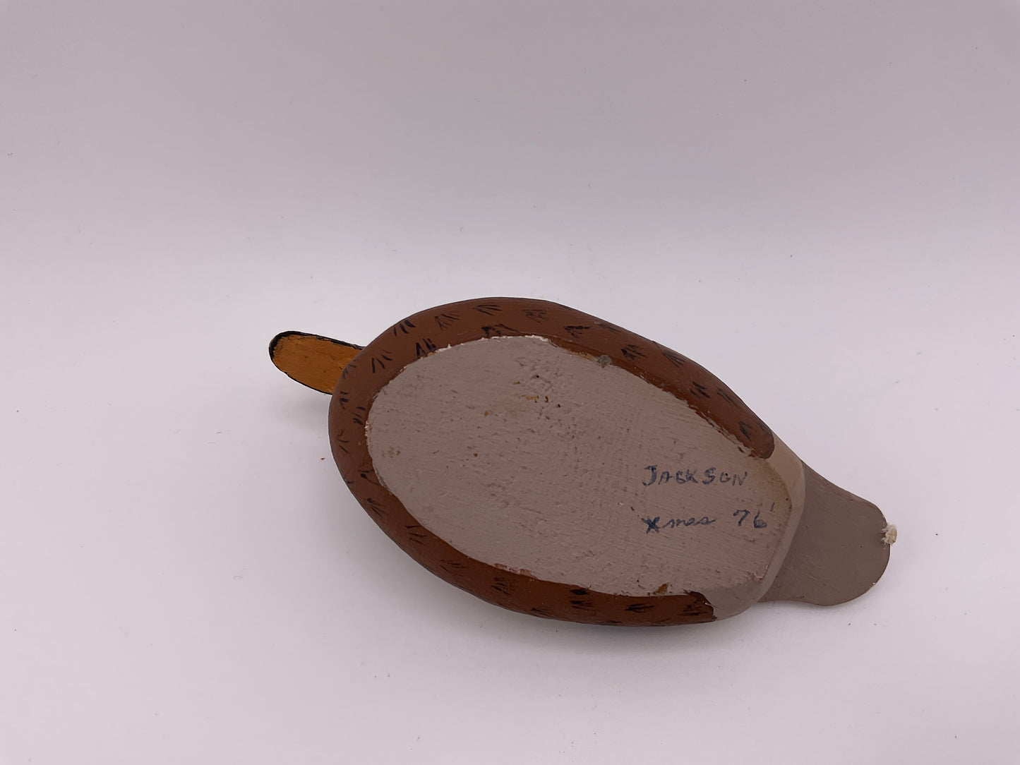 Signed vintage - 1976 - miniature mallard duck decoy