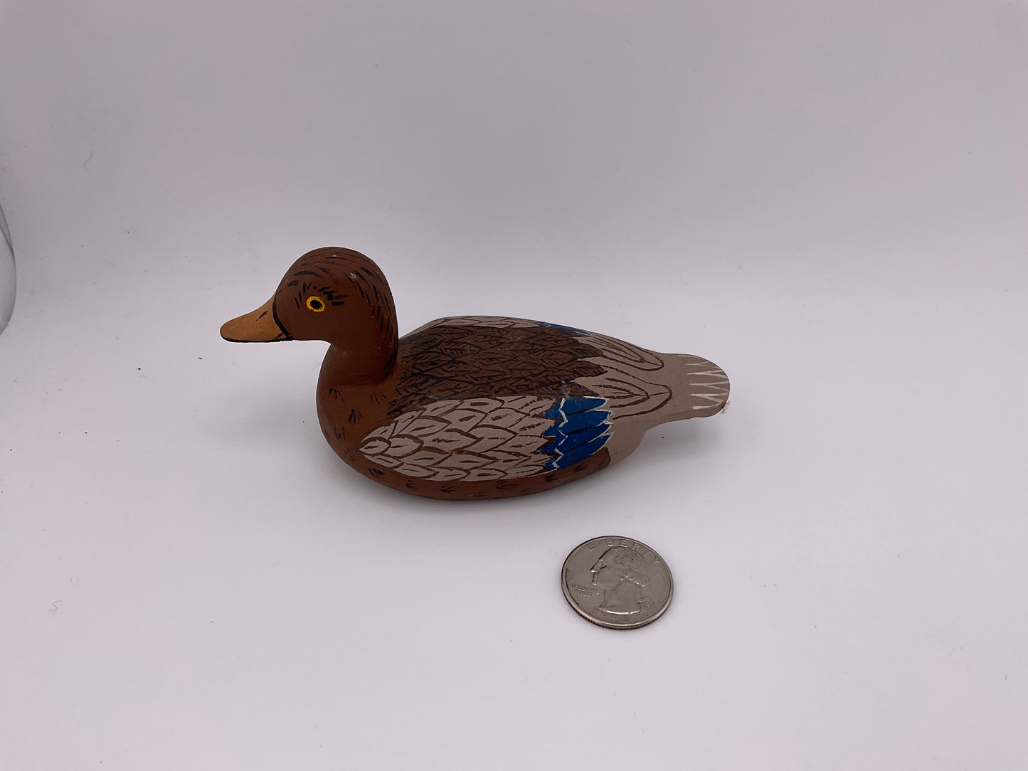 Signed vintage - 1976 - miniature mallard duck decoy