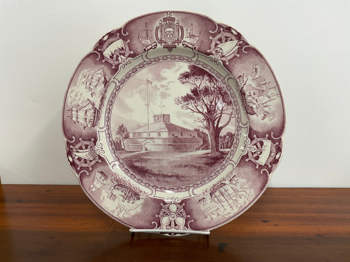 Wedgewood U.S. Naval Academy Plate-Mulberry