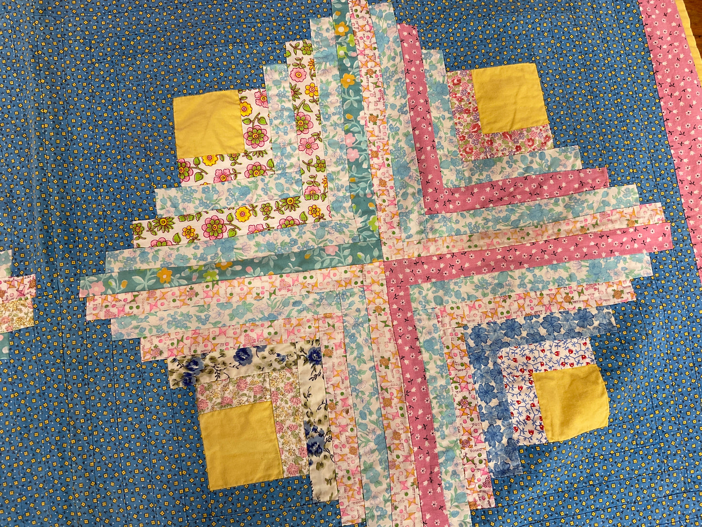 Log Cabin Baby Quilt