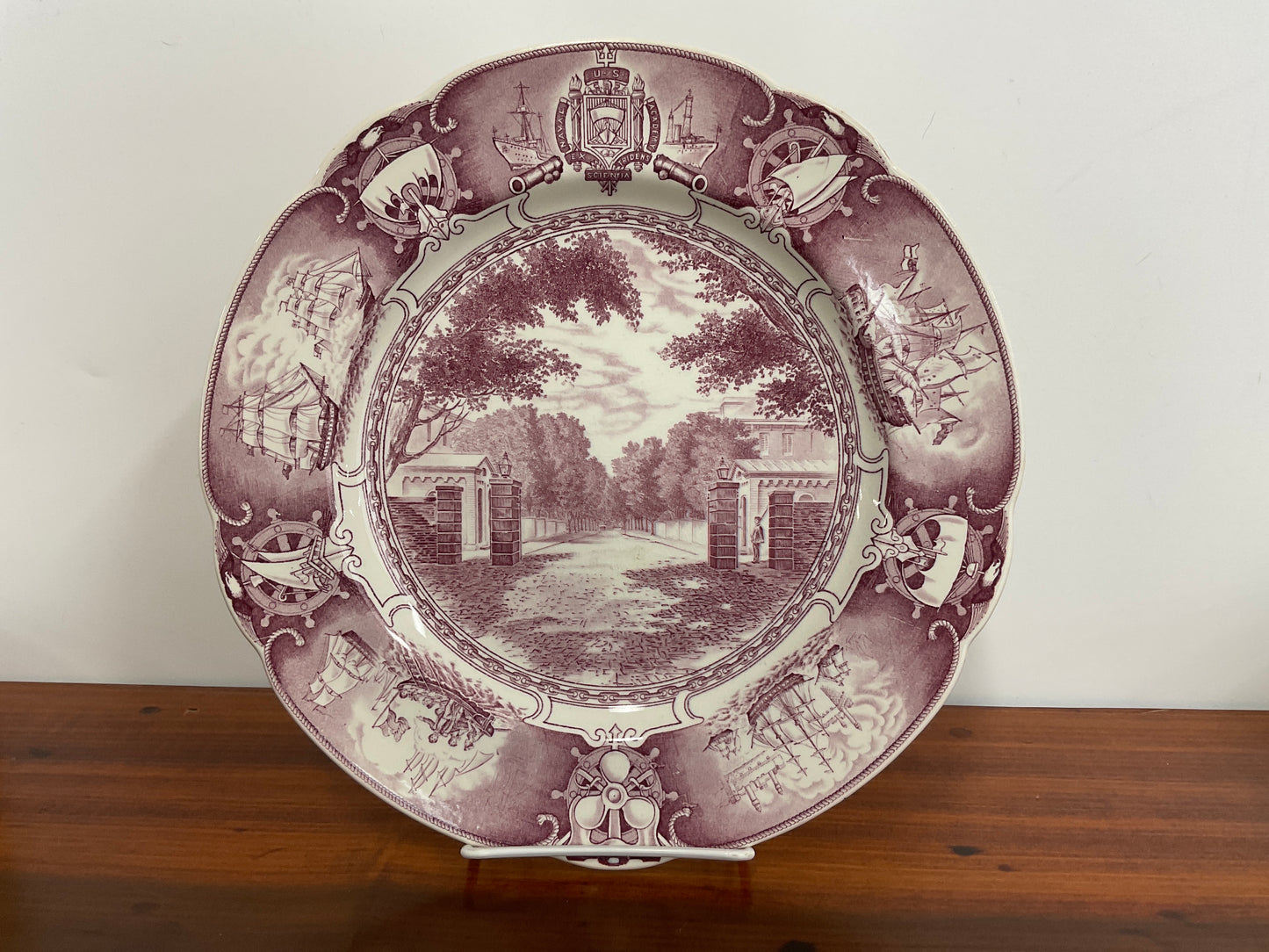 Wedgewood U.S. Naval Academy Plate-Mulberry