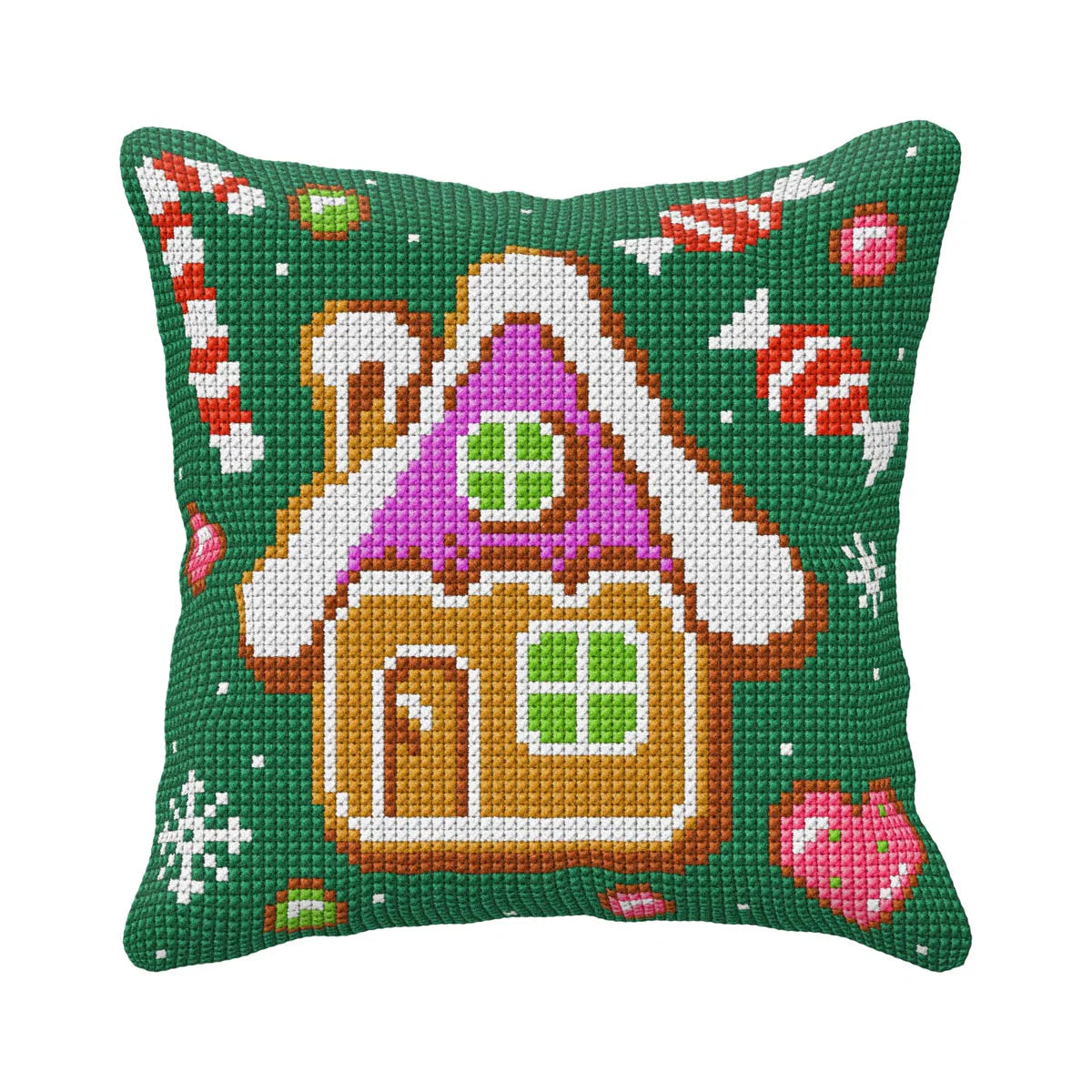 Needlepoint Cushion. Cross stitch kit "Gingerbread house"