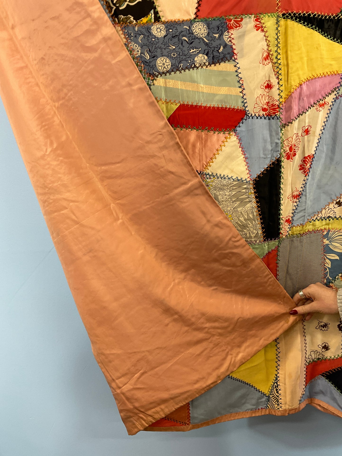 Satin/Silk Crazy Quilt 1930s-40s