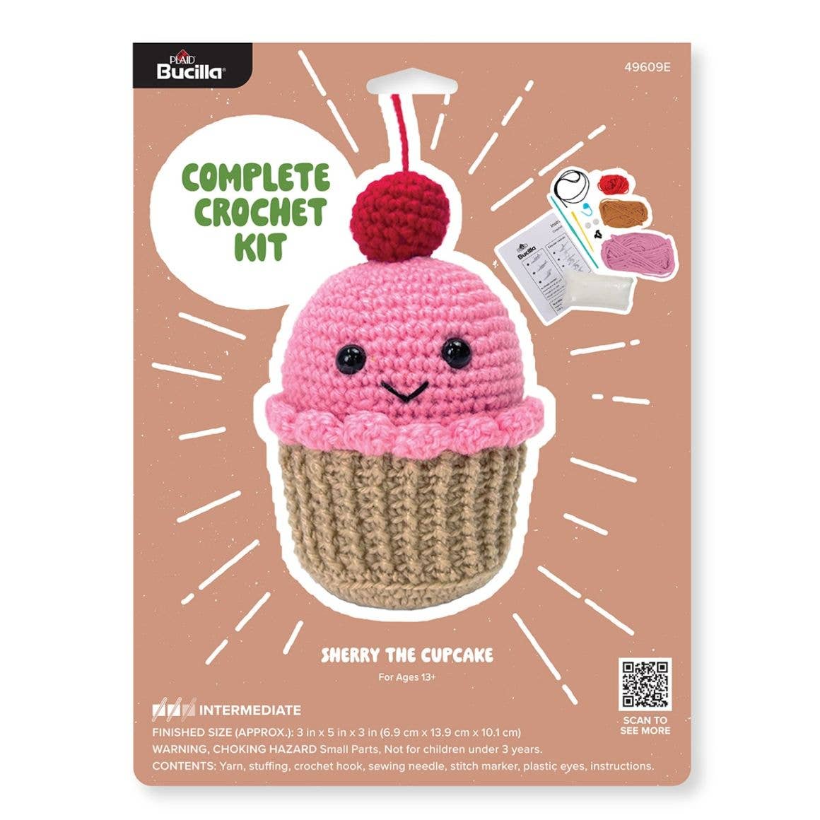 Bucilla Amigurumi Crochet Kit - Sherry the Cupcake