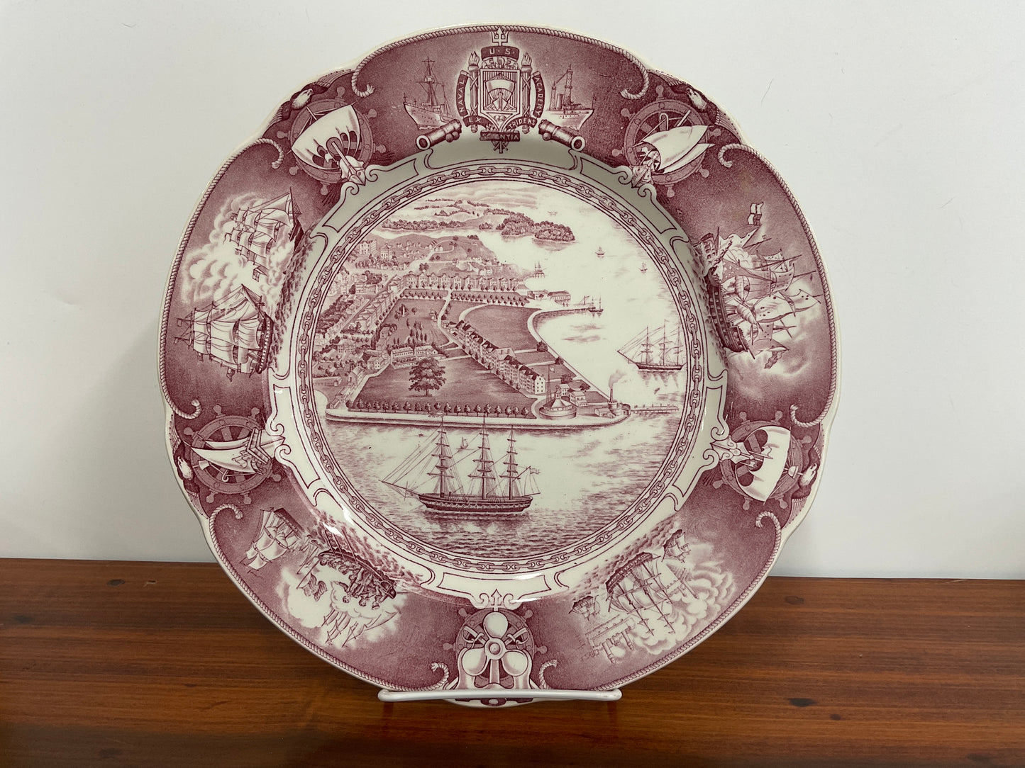 Wedgewood U.S. Naval Academy Plate-Mulberry