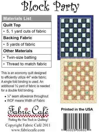 Block Party: 5-yard Quilt Pattern