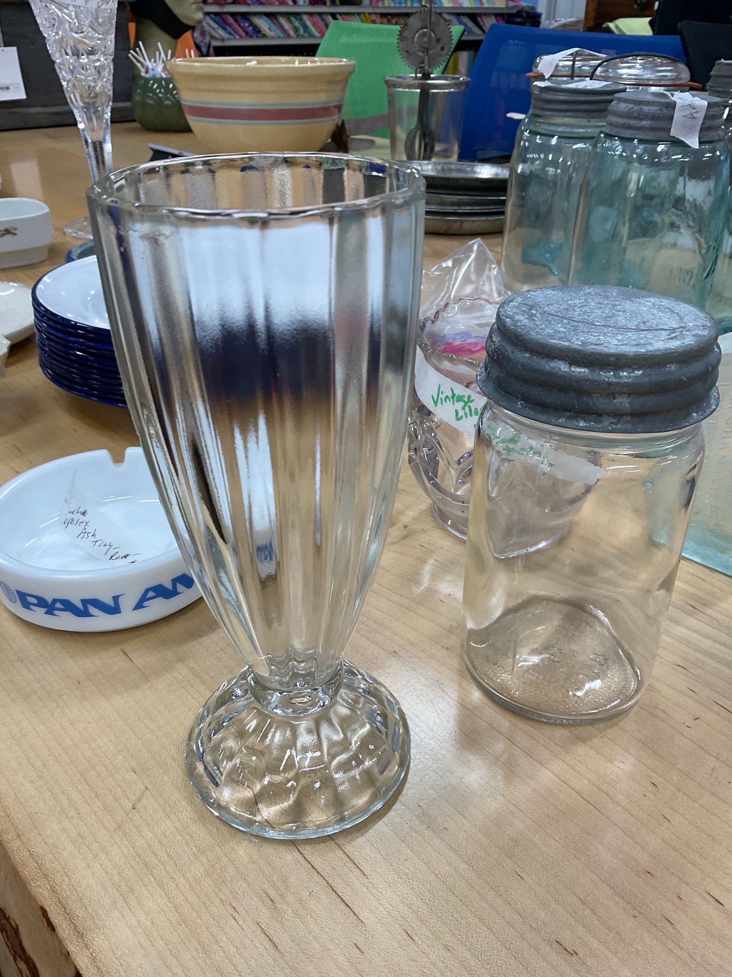 Vintage milkshake glass