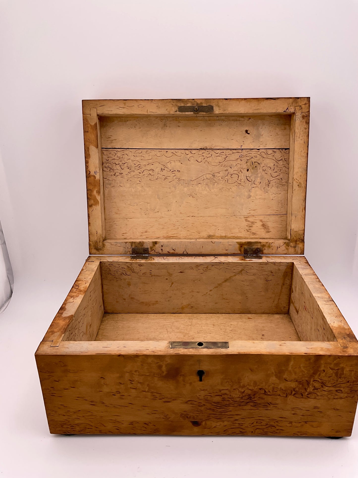 Vintage curly maple document box