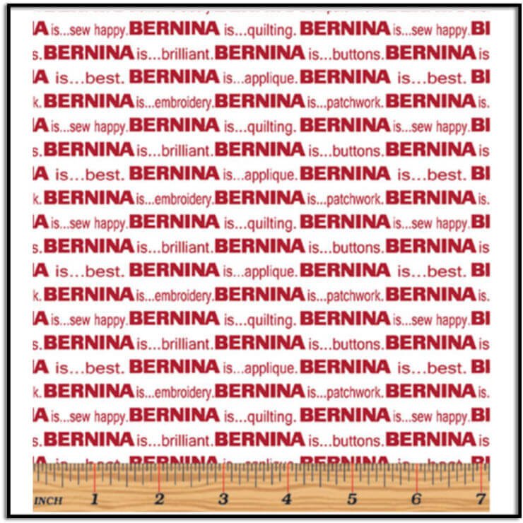 Bernina-Red on White