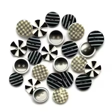 Buttons Galore (Optical Illusion Black/White)