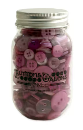 Button Mason Jar (Sour Grapes)