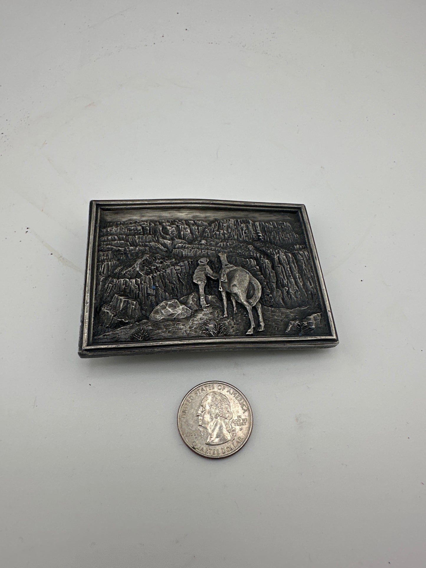Vintage Cowboy on the range belt buckle